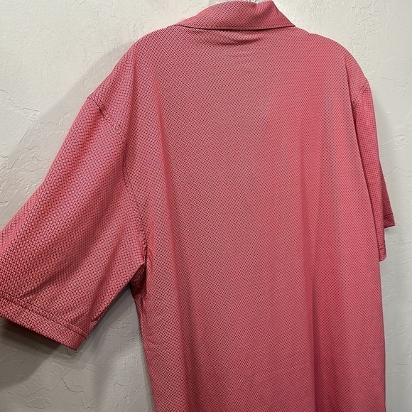 Turtleson Clarence mini diamond Jaquard performance polo red size medium.NWT - Picture 9 of 10